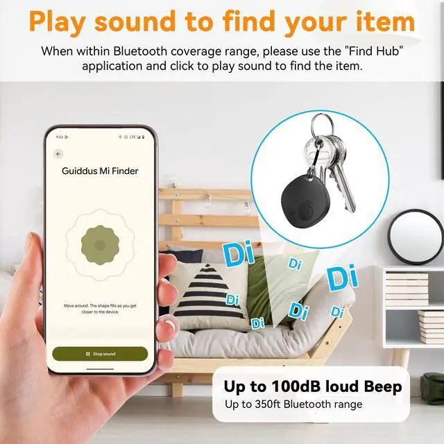Alt view image 2 of 7 - Android Tracker Tags, 2026 New Smart Tags-4 Pack Android, Bluetooth Tracking Tag Compatible Google Find Hub App, Keys Finder and Item Locator for Keys,Luggages,Wallet