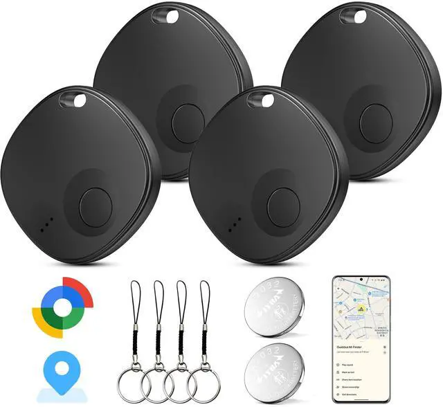 Main image of Android Tracker Tags, 2026 New Smart Tags-4 Pack Android, Bluetooth Tracking Tag Compatible Google Find Hub App, Keys Finder and Item Locator for Keys,Luggages,Wallet
