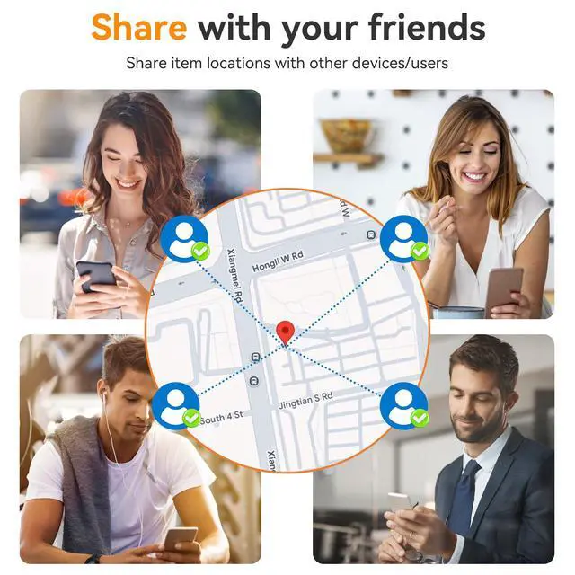 Alt view image 6 of 7 - Android Tracker Tags, 2026 New Smart Tags-4 Pack Android, Bluetooth Tracking Tag Compatible Google Find Hub App, Keys Finder and Item Locator for Keys,Luggages,Wallet