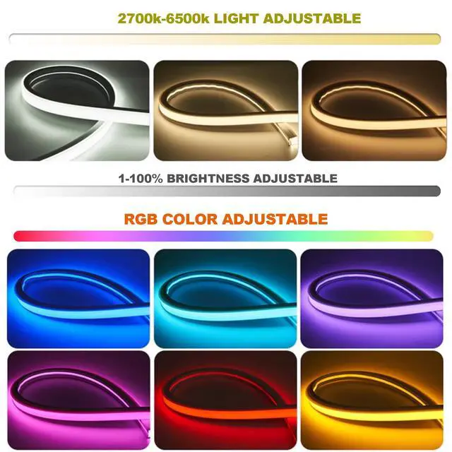 Alt view image 6 of 7 - 42inch WiFi Night Light Radar Motion Sensor Silicone LED Under Cabinet Lights RGB CCT White 2700K-6500K, Waterproof, APP Control, Dimmable Timing, for Google Home Alexa, for Kitchen, Under Counter