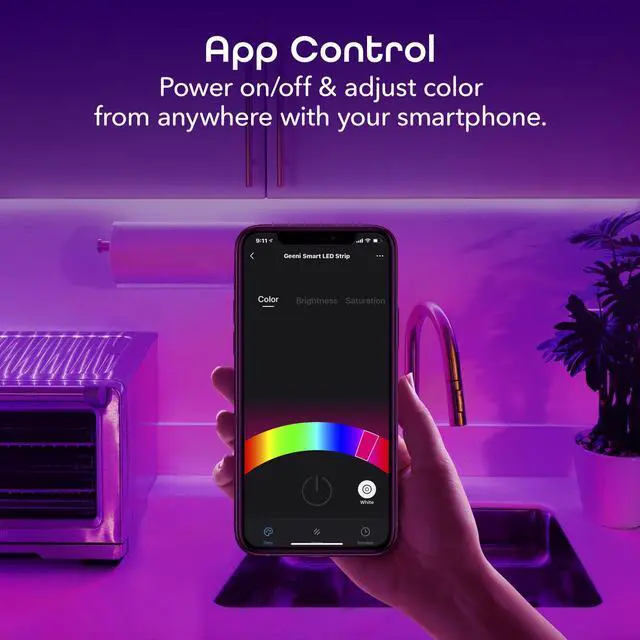 Alt view image 3 of 7 - Prisma 5M Smart WiFi LED Strip Lights Works with Alexa, Google Assistant 16 Million Colors Phone App Controlled Light Strip for Home, Kitchen, TV, Party, for iOS and Android, 16.4ft