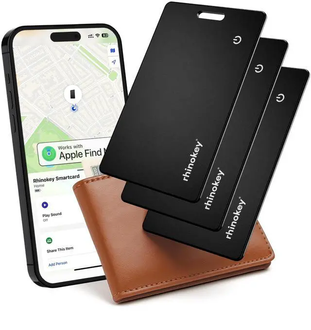 Main image of MFi Certified Wallet Tracker Card Works with Apple Find My (iOS Only) Slim 0.07in Rechargeable IP68 Waterproof Tracker Item Finder Credit Card Tracker with Keychain Hole for Luggage