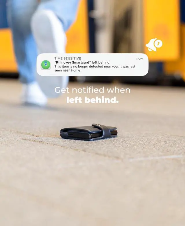 Alt view image 5 of 7 - MFi Certified Wallet Tracker Card Works with Apple Find My (iOS Only) Slim 0.07in Rechargeable IP68 Waterproof Tracker Item Finder Credit Card Tracker with Keychain Hole for Luggage