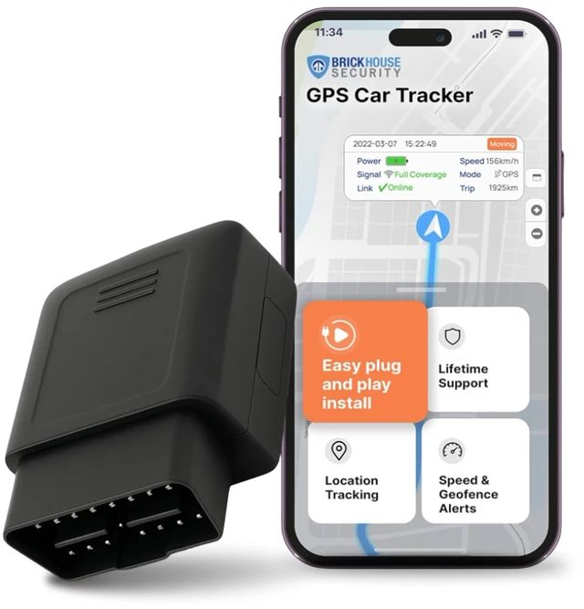 Main image of TrackPort OBD II GPS Tracker for Vehicnles, Plug in Subscription Required, GPS Tracker, OBD Plug & Play Real Time Tracking, Geofencing, Speed Alerts, Car Tracker, 8ft Accuracy