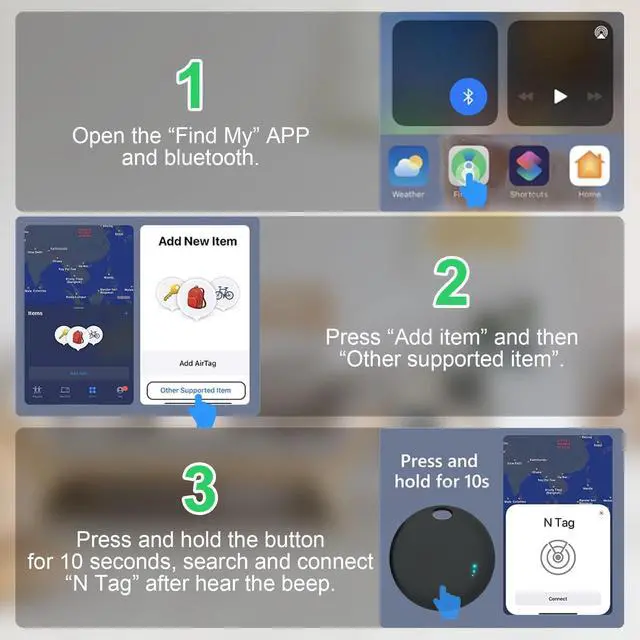 Alt view image 4 of 7 - Tracker Tag 4 Packs Bluetooth Tracker, Smart Tag Locator Tracking Device, Keys Finder and Item Locator,Air Tracker Item Finders with Find My(iOS Only) Track Your Keys (Black, 4 Pack)