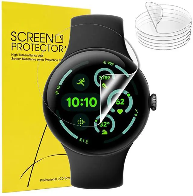 Main image of 6 Pack Anti-Scratch Film for Google Pixel Watch 4 45mm Screen Protector, TPU Flexible Film, HD Clear Screen Protector Compatible for Google Pixel Watch 4/3 45mm Smartwatch