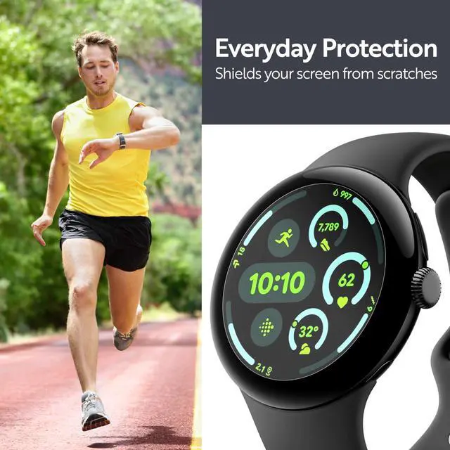 Alt view image 4 of 6 - 6 Pack for Google Pixel Watch 3 (45mm) Screen Protector MilitaryShield HD Clear TPU Film - Made in USA
