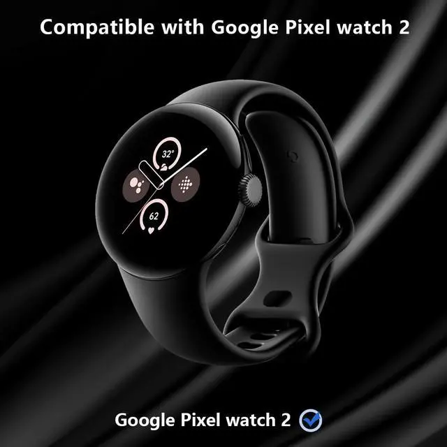 Alt view image 2 of 7 - 3 Pack for Google Pixel Watch 2 Screen Protector (no glass), Self-Healing, 3D Full Screen Coverage Soft Film, Anti Scratch HD Clear Screen Protector for Google Pixel Watch 2, Black