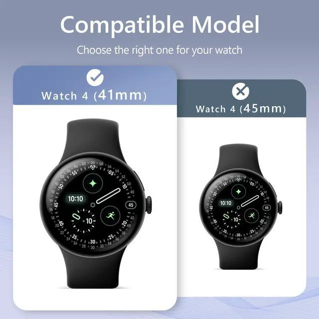 Alt view image 3 of 7 - 2Pack Watch Cases Compatible with 41mm Google Pixel Watch 4, Charge with Case On, HD Tempered Glass Screen Protector, Touch-Sensitive, Shockproof, Black + Clear