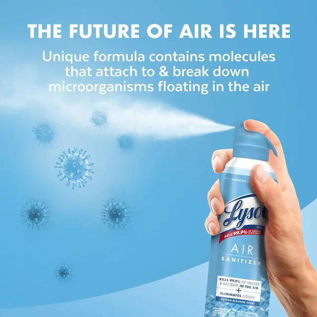 Alt view image 4 of 7 - Air Sanitizer with Bacterial Odor Eliminator for Home & Office, Air Freshener Alternative, Simple Fresh + Cotton Blossom + Lavender Sky, 10 oz (Pack of 3)