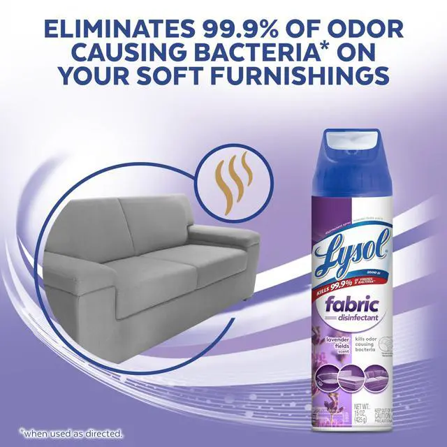 Alt view image 7 of 7 - Fabric Disinfectant Spray, Sanitizing and Antibacterial Spray, For Disinfecting and Deodorizing Soft Furnishings, Lavender Fields 15 Fl. Oz (Pack of 3)