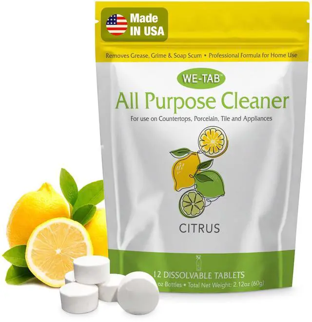 Main image of All Purpose Cleaner Concentrate Refill, Multi Surface Clean Refill, Non-toxic Cleaning Tablets 12-pack. Makes 192 fl oz (12x16Fl oz) Bottles of Spray Cleaner for Household, Bathroom & Kitchen Cleaning