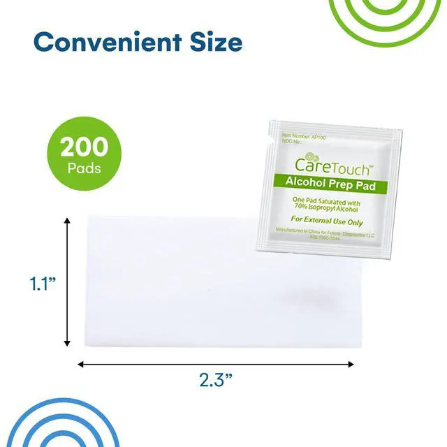 Alt view image 3 of 7 - Alcohol Wipes | Individually Wrapped Alcohol Prep Pads with 70% Isopropyl Alcohol, Great for Medical & First Aid Kits | Sterile, Antiseptic 2-Ply Alcohol Swabs - 200 count