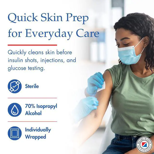 Alt view image 2 of 7 - Large Alcohol Prep Pads (200/Box) - 70% Isopropyl Alcohol Wipes, Individually Wrapped - 2 ply, Textured - Skin Prep Alcohols Swabs - Sterile Pads