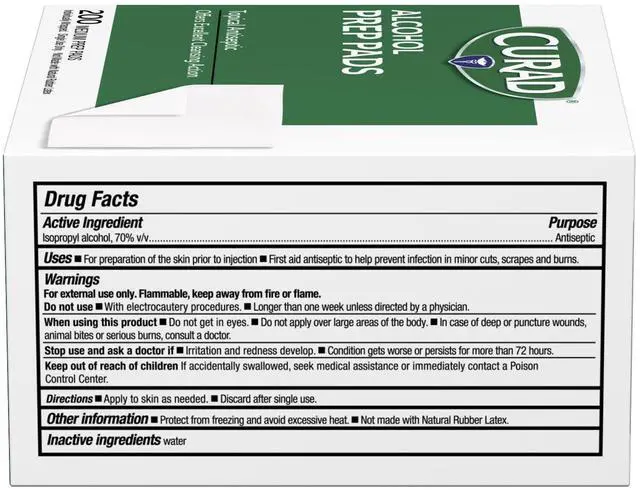 Alt view image 5 of 6 - Alcohol Disinfectant Prep Pads, 2-ply, Medium Size, 200 Count