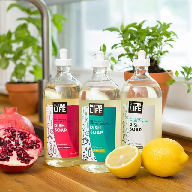Alt view image 6 of 7 - Dish Soap - Liquid Dishwashing Soap with Vitamin E and Aloe for Home & Kitchen Sink - No Gloves Required Kitchen Soap for Sensitive Skin - 22oz Lemon Mint