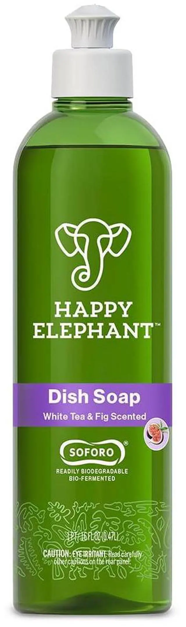 Main image of Dish Soap, White Tea & Fig Scent, Natural Biodegradable Liquid Dish Soap, Plant Based, Grease Fighting, Tough on Food, Gentle on Hands, No Synthetic Fragrance, 12 Fl Oz