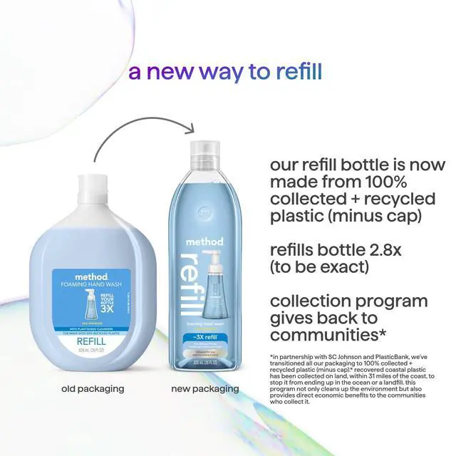 Alt view image 5 of 5 - Foaming Hand Soap Refill, Sea Minerals, Recyclable Bottle, 28 oz, (Pack of 1) (Packaging May Vary)