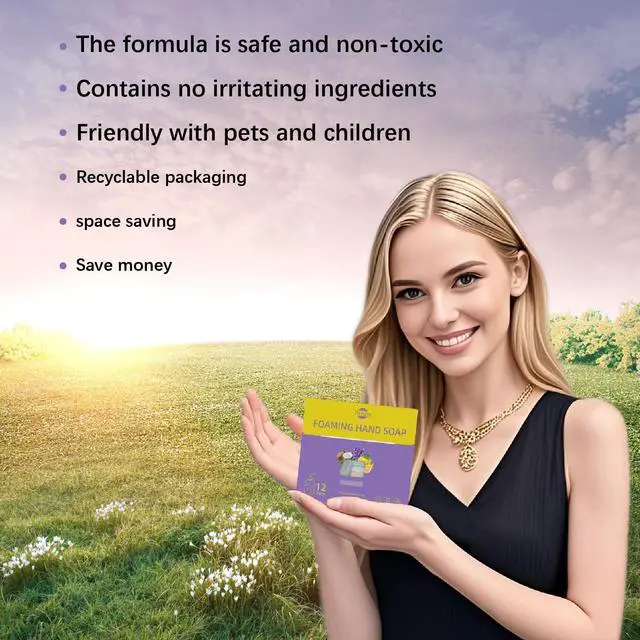 Alt view image 2 of 6 - Foaming Hand Soap Tablet Refills - 12 Count- 96 fl oz total (12x 8 fl oz) - Eco-Friendly Foaming Hand Soap Refill - Gentle on Hands, Kind to Earth - Variety Fragrance Pack