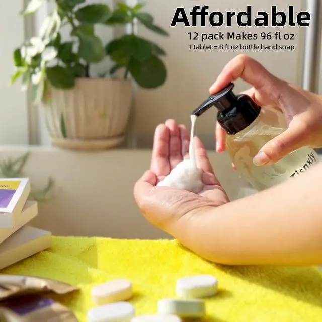Alt view image 4 of 6 - Foaming Hand Soap Tablet Refills - 12 Count- 96 fl oz total (12x 8 fl oz) - Eco-Friendly Foaming Hand Soap Refill - Gentle on Hands, Kind to Earth - Variety Fragrance Pack