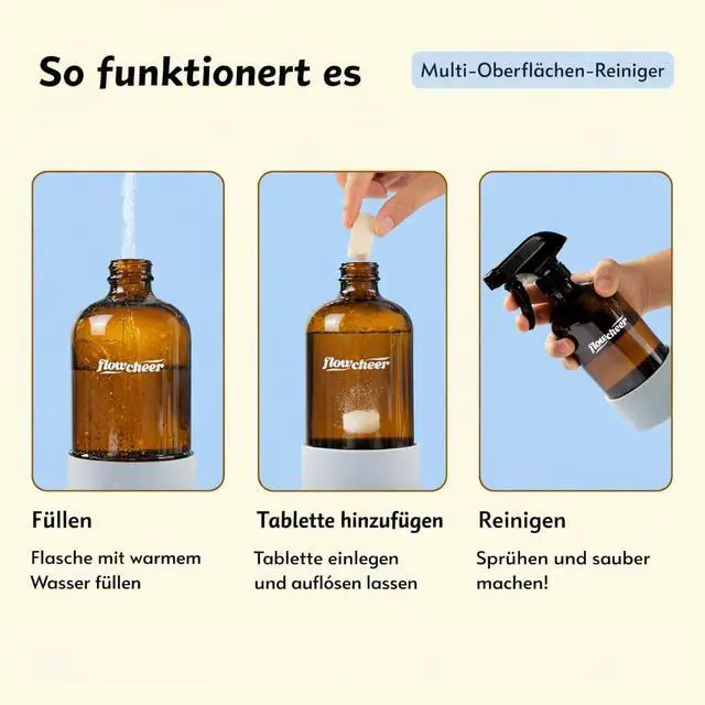 Alt view image 5 of 7 - Multi Surface Cleaner Refills -12 Pack All Purpose Cleaning Refill Tablet-Makes 192 fl oz Bottles of Spray Cleaner for Household&Kitchen Cleaning (Lavender)