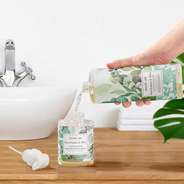 Alt view image 4 of 7 - Foaming Hand Soap Refill, Eucalyptus & Mint, Gentle & Moisturizing Formula, 1 L/ 33.8 FL OZ