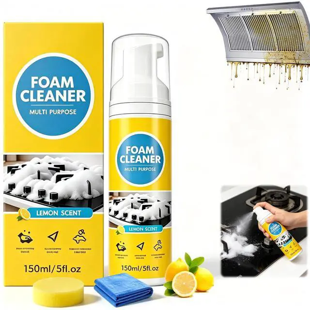 Main image of 4-in-1 Multi-Enzyme Foam Cleaner, All-Purpose Deep Cleaning Spray, Powerful No-Rinse Foam Cleaner Multi Purpose, for Car Interior, Kitchen Grease, Bathroom Tiles (1pcs, 5 oz, standard)