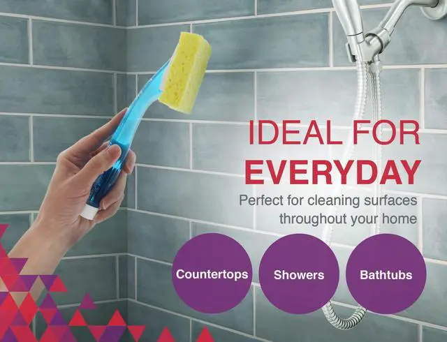 Alt view image 7 of 7 - Dish Sponge w/Soap Dispenser Handle - Fillable Dish Wand for Quick, Convenient Cleaning - Easy to Refill - Built-In Scrubber for Dishes & Pans
