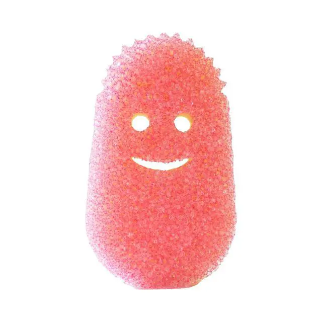 Alt view image 5 of 5 - Dish Wand Scrubbing Brush Replacement Heads, Soap Dispensing Brushes, Texture Changing Washing Up Sponges, Detachable Dish Daddy Head Sponge Refills, Pink 2 Pack
