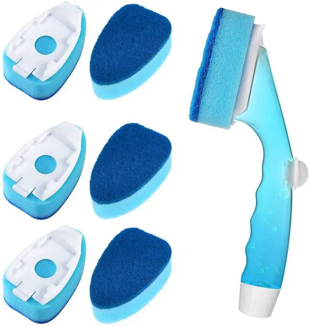 Main image of Dishwand Refill with Handle, Non Scratch Dish Wand Replacement Sponge Heads