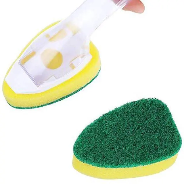 Alt view image 6 of 6 - Dish Wand Refills Brush Sponge Heads, Soap Wand Sponge Replacement Pads, Soap Dispenser Scrubbers, Non Scratch Dishwand Refill Dishwasher Cleaning Set