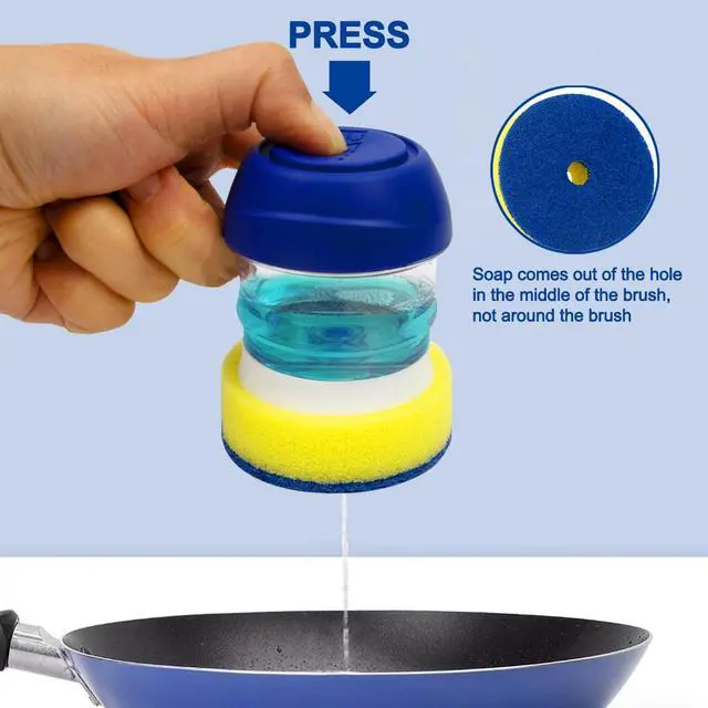 Alt view image 3 of 7 - Dish Scrubber with Soap Dispenser, Soap Dispensing Sponge