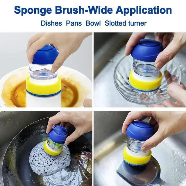 Alt view image 4 of 7 - Dish Scrubber with Soap Dispenser, Soap Dispensing Sponge