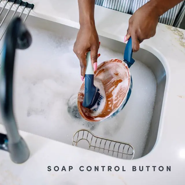 Alt view image 6 of 7 - Limited Edition Mess-Free Dishwand, Sleek and Stylish Dish Brush with Soap Dispenser Handle