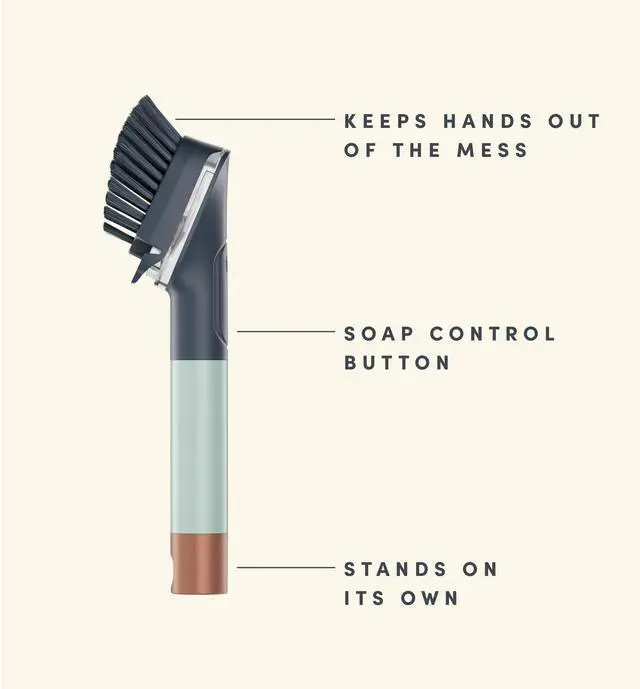 Alt view image 2 of 7 - Limited Edition Mess-Free Dishwand, Sleek and Stylish Dish Brush with Soap Dispenser Handle