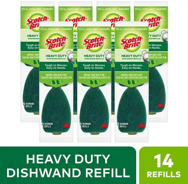 Alt view image 2 of 7 - Heavy Duty Dishwand Refills, Keep Your Hands Out of Dirty Water, 2 Refills