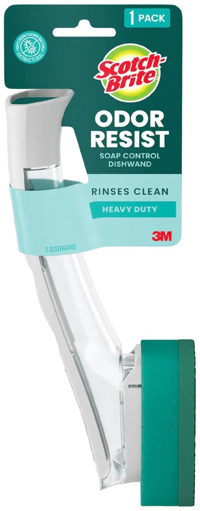 Main image of Odor Resist Heavy Duty Dishwand, 1 Dish Wand, Handles Tough Messes on Non-Coated Cookware, Oven Racks, Grills and More, Fits all Scotch Brite Refills