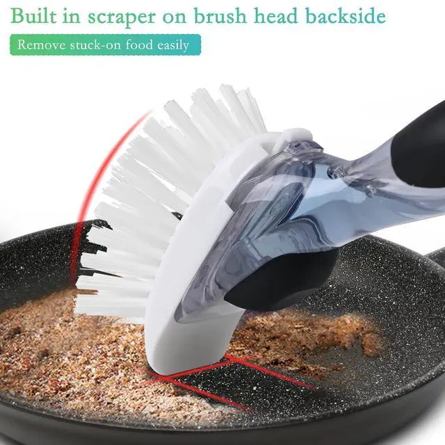 Alt view image 5 of 7 - New Brush Refills for OXO New Soap Dispensing Dish Brush - 4 Pack Dish Brush Cleaning Soap Dispensing Head Replacement for Scrubber