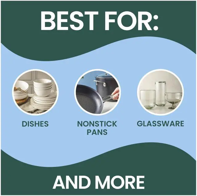 Alt view image 4 of 7 - Zero Scratch Dishwand, Dishwasher-Safe Scrub Wand with Built-in Scraper, Gentle Scrubbing Power, Stands Upright, 1 Pack