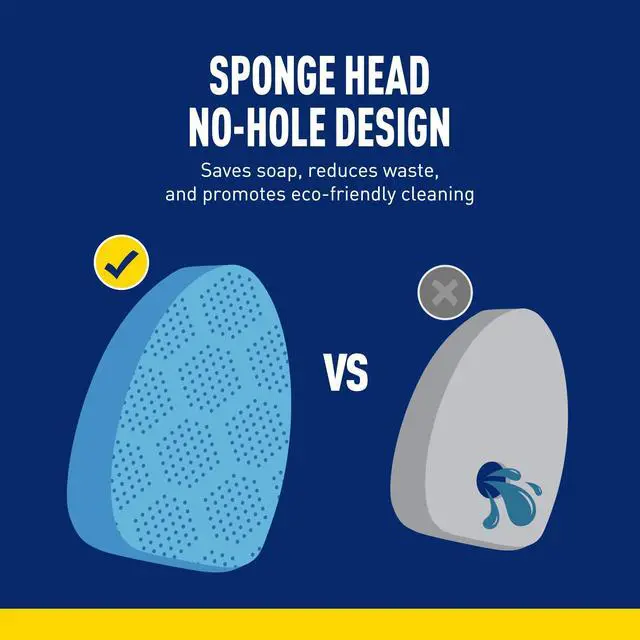 Alt view image 4 of 7 - Scrub Dots Dishwand Refills for Scotch-Brite Dishwand, Non Scratch Scrubber Replacement Sponge Head, Heavy Duty Dish Wand Brush Refill, Dish Soap Washing Pads for Nonstick Glass, Tubs, Sink Cleaning