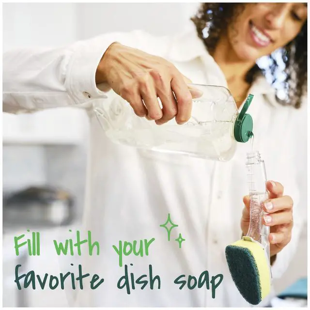 Alt view image 6 of 7 - Heavy Duty Dishwand Kit, Includes 1 Wand & 7 Refill Pads, Keep Hands Out of the Mess