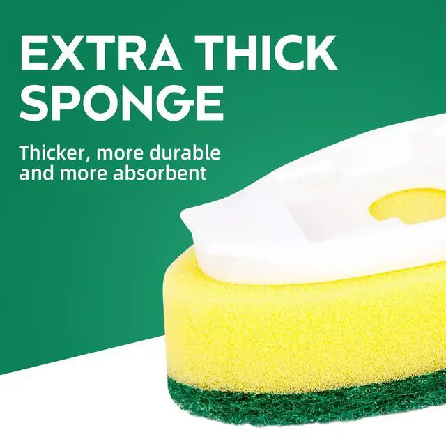 Alt view image 3 of 7 - Dish Wand Sponge Refills, Non-Scratch Dishwand Replacement Heads, Scratch-Free Soap Dispensing Scrubber Pads, Zero-Scratch Scrub Sponge Refills, Safe for Nonstick Cookware Kitchen Surfaces