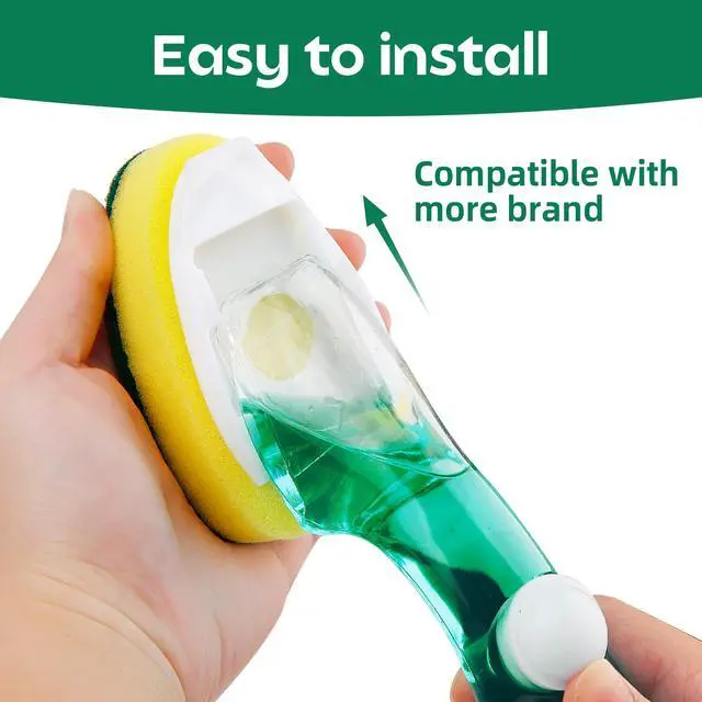 Alt view image 6 of 7 - Dish Wand Sponge Refills, Non-Scratch Dishwand Replacement Heads, Scratch-Free Soap Dispensing Scrubber Pads, Zero-Scratch Scrub Sponge Refills, Safe for Nonstick Cookware Kitchen Surfaces