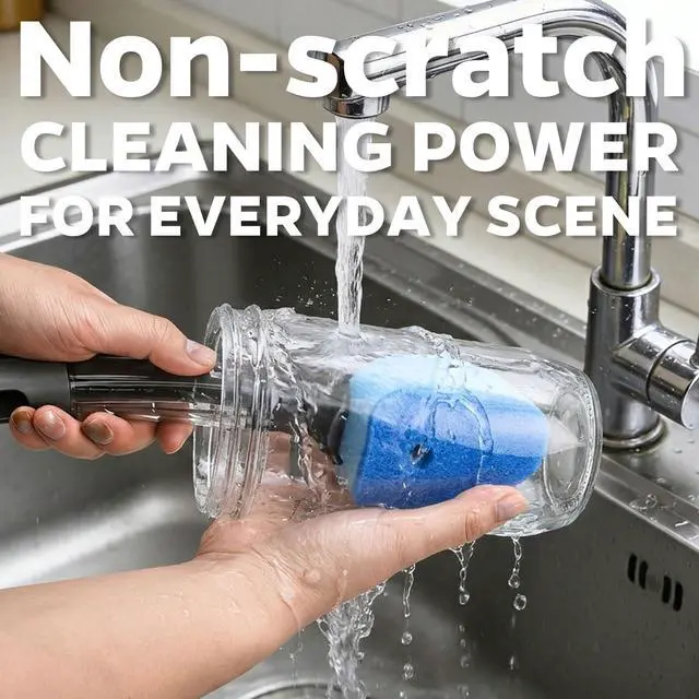 Alt view image 3 of 7 - Sponge Dishwand Brush Refills for Scotch-Brite Dishwand - 10 Pack Dish Soap Non-Scratch Brush Refills for Nonstick Pots and Pans, Glass & TubsBlue