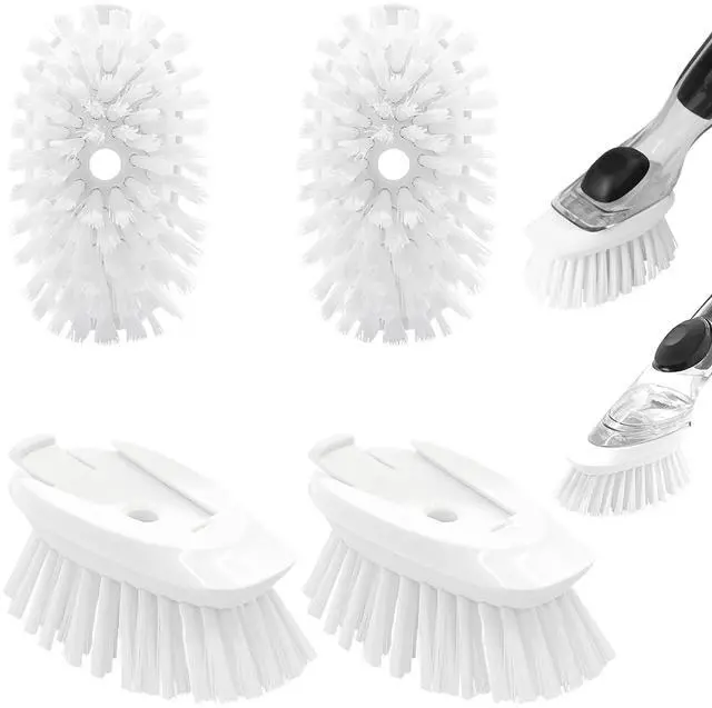 Main image of Dish Brush Refill, 4 Pack Dish Brush Replacement Head for OXO Dish Brush, Brush Dispenser Refill Fits Soap Dispensing Handle