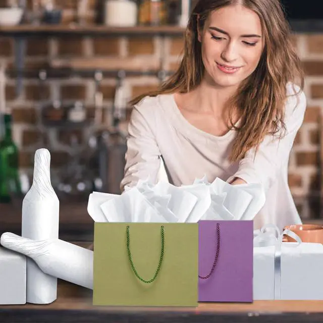 Alt view image 2 of 7 - 100 Sheets White Tissue Paper 20x14 Inches Tissue Paper for Gift Bags Wrapping Tissue Paper Bulk for DIY Crafts Birthday Baby Shower Festival Holidays Decorative