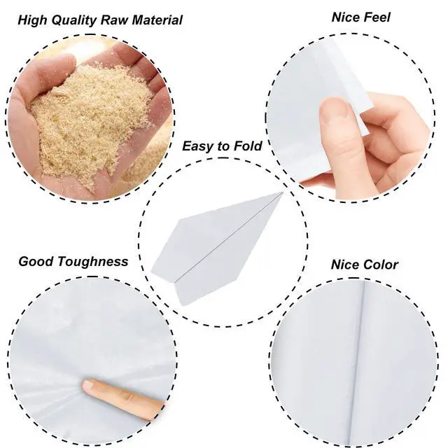 Alt view image 5 of 7 - 100 Sheets White Tissue Paper 20x14 Inches Tissue Paper for Gift Bags Wrapping Tissue Paper Bulk for DIY Crafts Birthday Baby Shower Festival Holidays Decorative