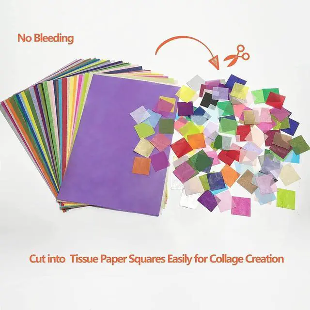 Alt view image 3 of 7 - 360 Sheets Tissue Paper for Gift Bags, 11.5" x 8" 36 Colors Acid Free Tissue Paper Bulk for Crafts, Small Gift Wrapping, Decorative, Art Rainbow for Floral Birthday Party Festival