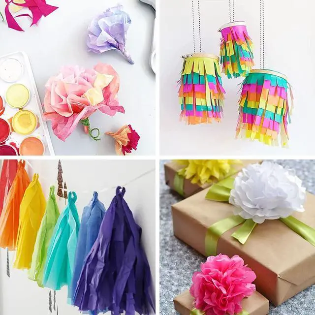 Alt view image 5 of 7 - 360 Sheets Tissue Paper for Gift Bags, 11.5" x 8" 36 Colors Acid Free Tissue Paper Bulk for Crafts, Small Gift Wrapping, Decorative, Art Rainbow for Floral Birthday Party Festival