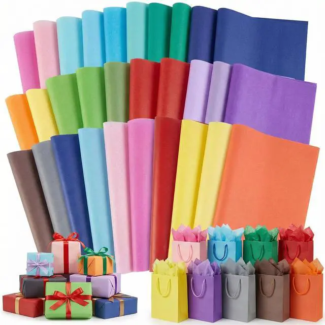Main image of 120 Sheets Tissue Paper, 20x14 Inch Gift Wrapping Paper Bulk for DIY Crafts Gift Box Wrapping 20 Colors